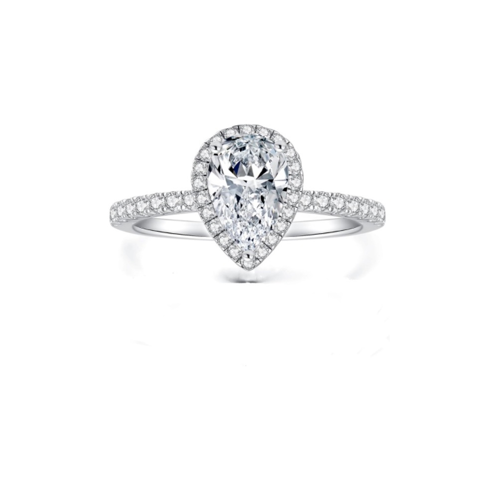 NIB 2ct pear CZ ring